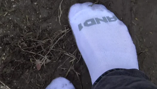 Mud-Slicked Feet Soaked SOCKS: Steamy Outdoor Fetish Action – RawGayFun