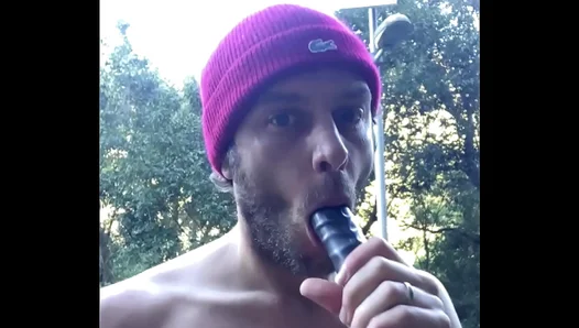 Exposed Loving It: Public Dildo Play Turns Horny Top Bareback — GayFetishTV