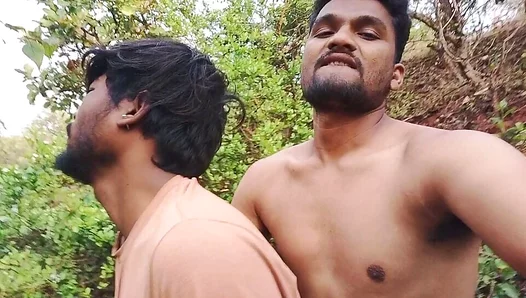 Two Hot Bikers Fuck a Young Stud Deep in the Wild – Steamy Outdoor Action
