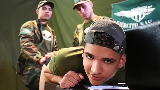 Sergeants Forbidden Desire Ignites – Hot Barracks Blowjob Scene – TinyGays 18+