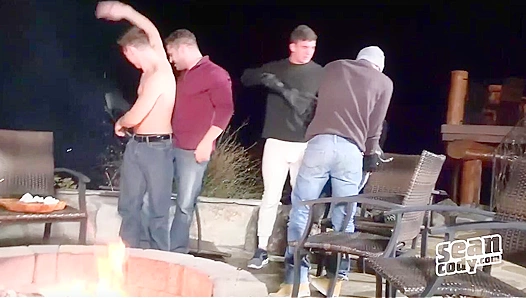 Winter Thaw: Hot Twinks Ignite Steamy Group Action – 18+