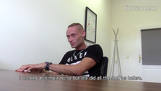 Slovak Stud Dominates POV, Gags on Thick Cock – DirtyScout 18+