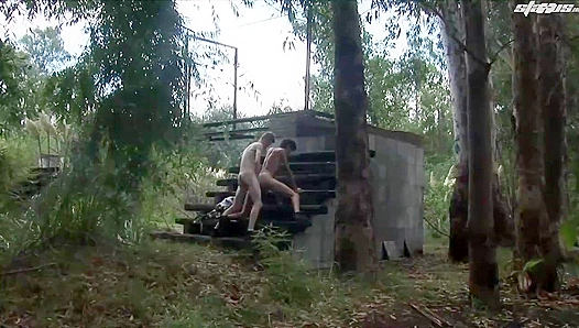 Forbidden Forest Heat: Two Guys Fuck Wildly Outdoors – Staxus