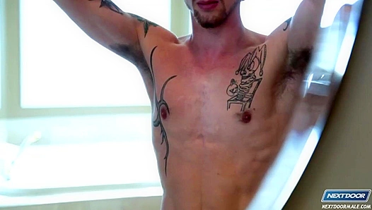 Steamy Encounter: Jake Rileys Hot Bathroom hookup With A Curious Neighbor – TinyGays 18+