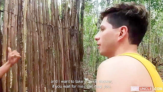 Double Trouble in Paradise: Hot Latin Twinks Spit-Roast Him Raw – 18+