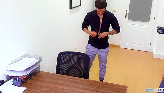 Young Stud Dominates Mature Bears Tight Hole – Rough Casting Room Action – DirtyScout 18+