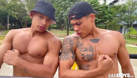 Muscle Burn: Two Hot Latinos Jack Off Before Going All In – 18+ GayPorn