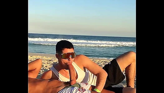 Slender Top Takes Control: Thick Ebony Shaft Plows Tight Boy on Beach – 18+