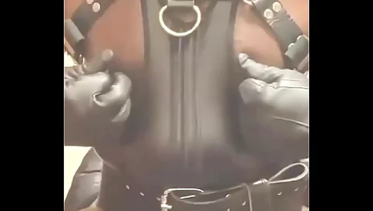Tit Thrills: BBC Rubs Through Shiny Latex, Nips Rock Hard — XXX