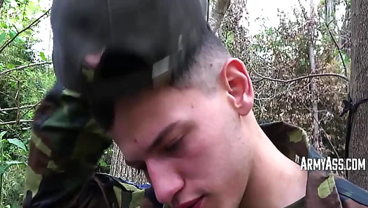 Craving Release: Fit Soldiers Give In To Steaming Gay Desire – 18+