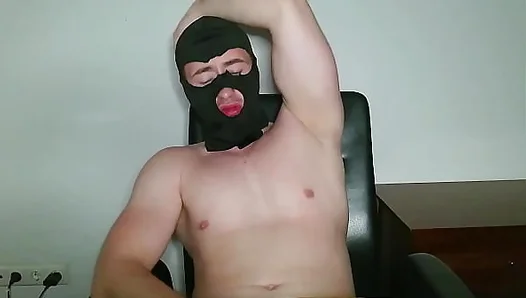 Masked Dom Daddy Groans Loud While Jacking His Thick Cock – GayXXX 18+