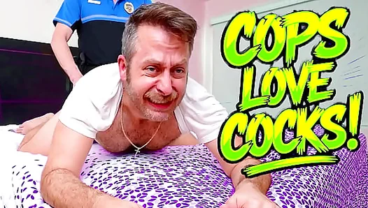 Joel Takes Control from Rugged Cop Scott DeMarcos Massive Dick – Hardcore Gay Sex
