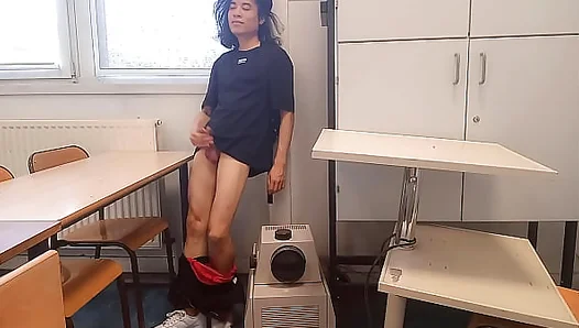 Smooth Twink Jams Hard in Class, Blasts Creamy Load Dangerously – NaughtySchoolboys 18+