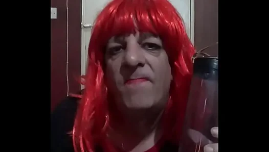 First Time Tasting? Bi Crossdressing Mark Wright Drinks Warm Golden Showers – 18+