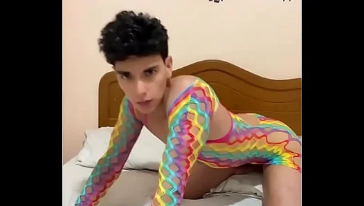 Femboy In A Dress Teasing As He Slowly JERKS OFF – NaughtyLads 18+