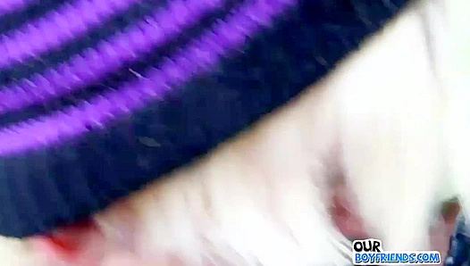 Emo Boy Takes Rock-Hard Dick Outdoors – Passionate Blowjob Scene – OurBoyfriends