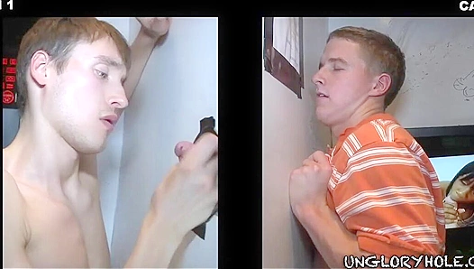 Craving Heat: Horny Amatuer Deep-Throats Strangers Cock Through Gloryhole –