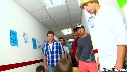 Hallway Dominance: Big Dick Initiation for Hungry Young Bottom – 18+