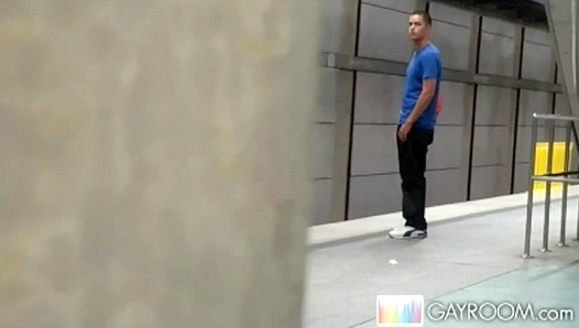 Secret Touches: Horny Guy Jams Hard Dick Under Coat in Public — SneakyStroke