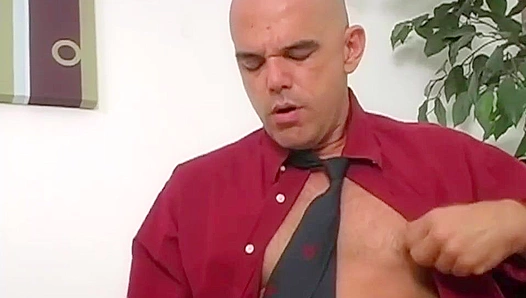 Secret Lust Unleashed: Ripped Office Guy Jizzes Hard on the Mattress – Men Over 30