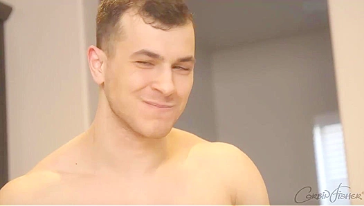 Cute Mitch Rides a Blowjob Fantasy, Cums Hard Under the Shower Spray – Gay XXX