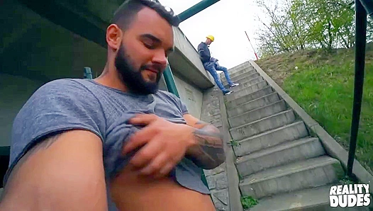 Jerome Marty Goes Wild: Hot Outdoor Encounter by the Roadside – GayEuroHunks 18+