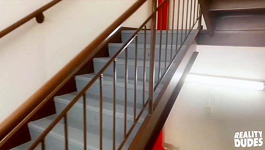 PupCheer Rides Hard — Deep Throat Action with Tank Joey on the Stairs – RealityDudes