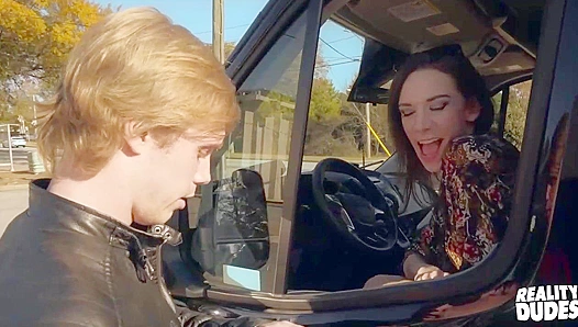 Daniel Hausser Skylar Hill Get Wild Fucking Hard in a Steamy Van – 18+
