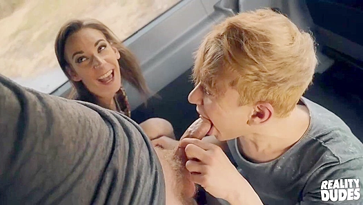Daniel Hausser Skylar Hill Get Wild Fucking Hard in a Steamy Van – 18+