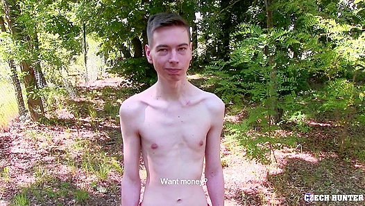 Hung Czech twink takes raw outdoor pounding by horny local hunter – wild anal action
