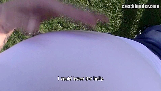 Blonde Sub Gets Dominated with Huge Outdoor Cream Pie from Busty Czech Top – HornyHunter