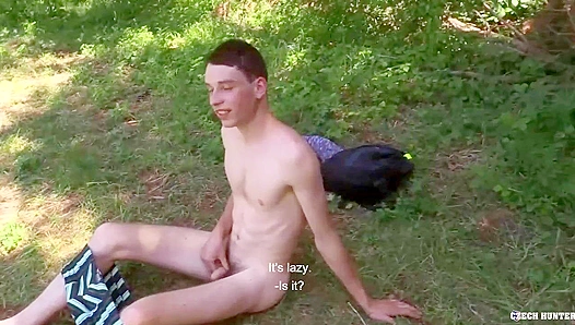 Czech Teen Gets Loaded Outside – Wild Bareback Action – XXX Gay