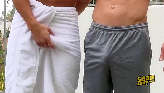 Joey Brysens Oiled-Up Body Leads to Steamy Bareback Showers – Raw Gay Sex